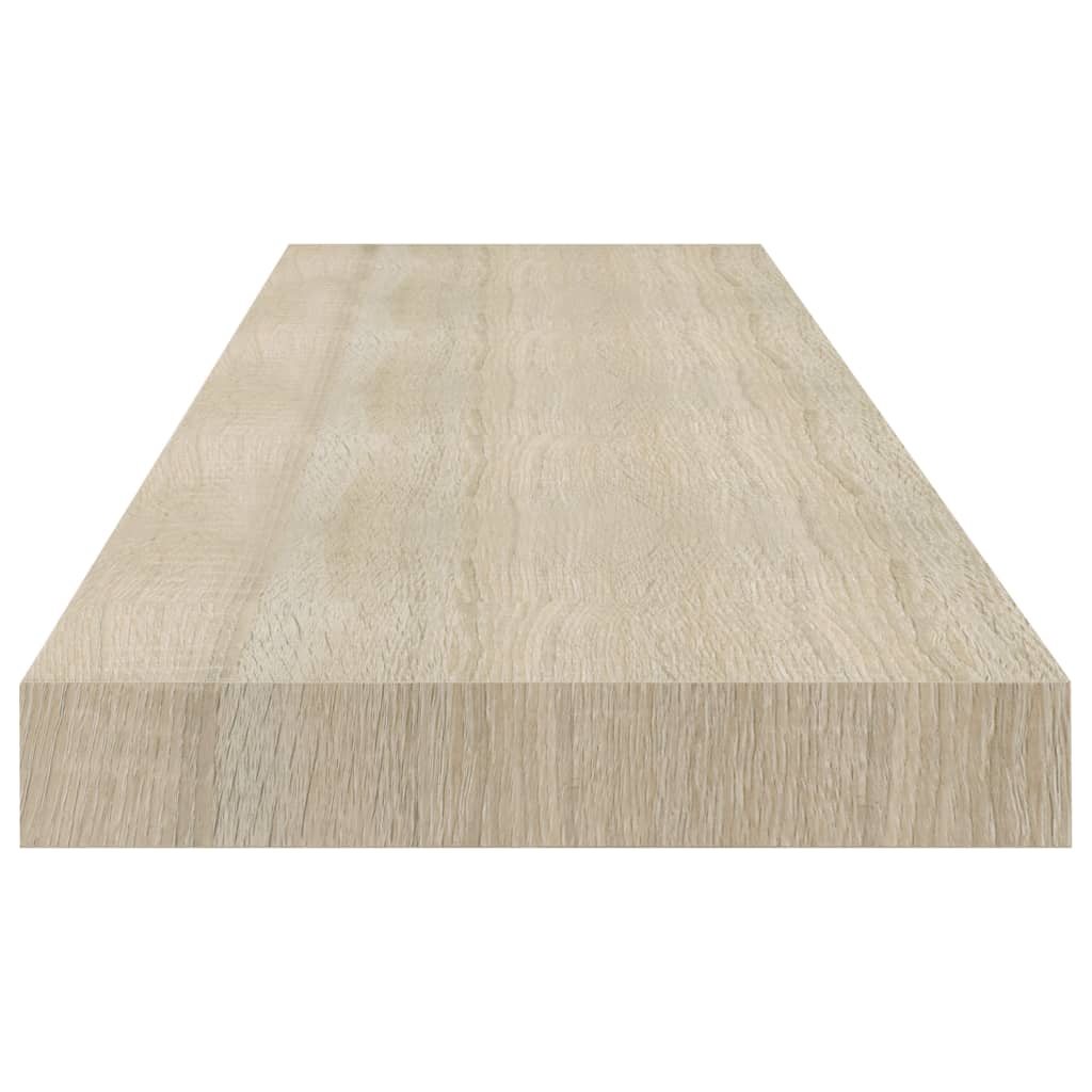 Flytende vegghyller 2 stk eik 90x23,5x3,8 cm MDF