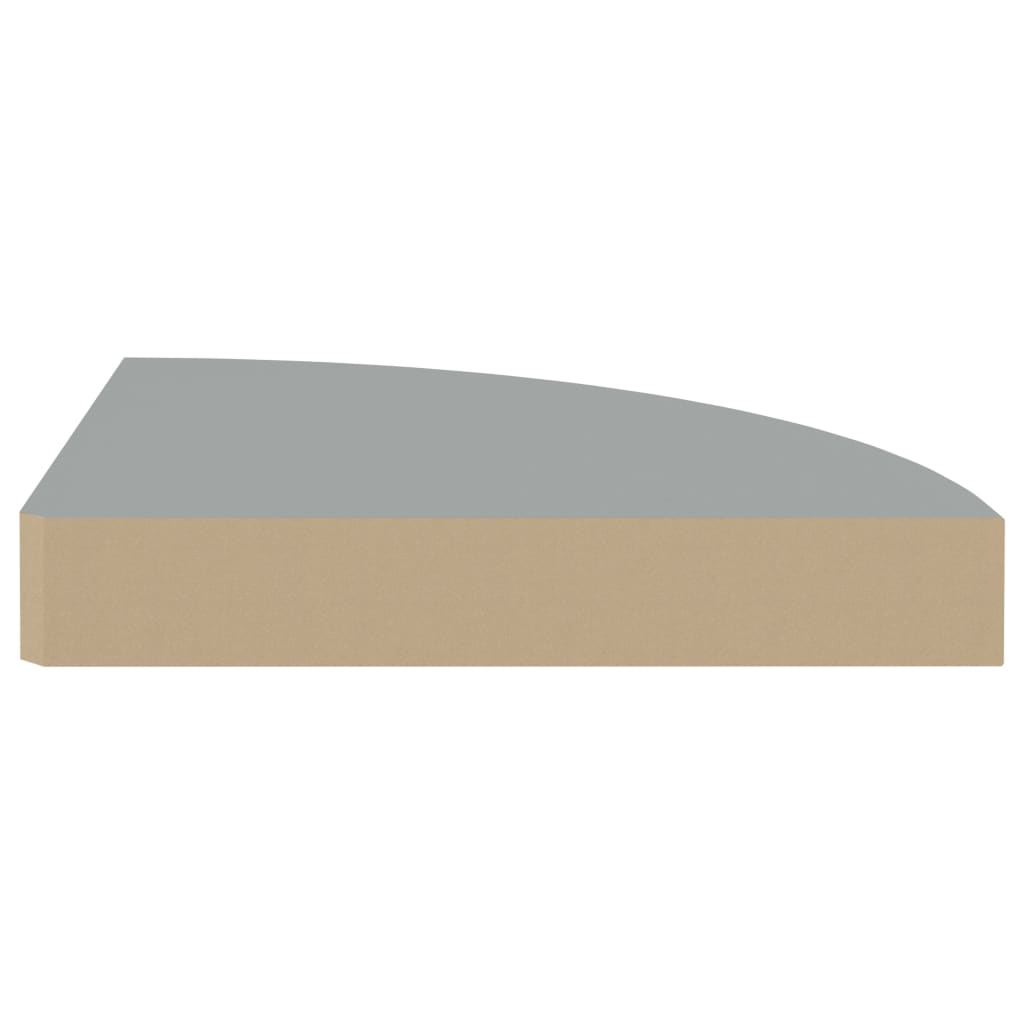 Flytende vegghylle grå 25x25x3,8 cm MDF