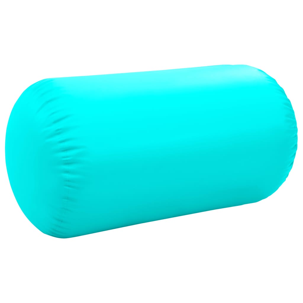 Oppblåsbar gymnastikkrull med pumpe 120x90 cm PVC grønn