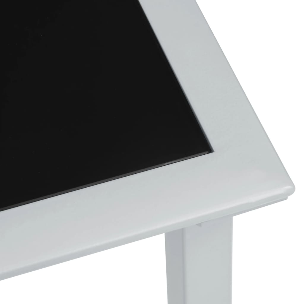 Solsenger 2 stk med bord aluminium svart