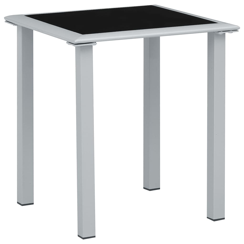 Solsenger 2 stk med bord aluminium svart