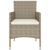 Hagestol- og krakksett 4 deler polyrotting beige