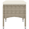 Hagestol- og krakksett 4 deler polyrotting beige
