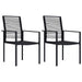 Hagestoler 2 stk PVC rotting svart