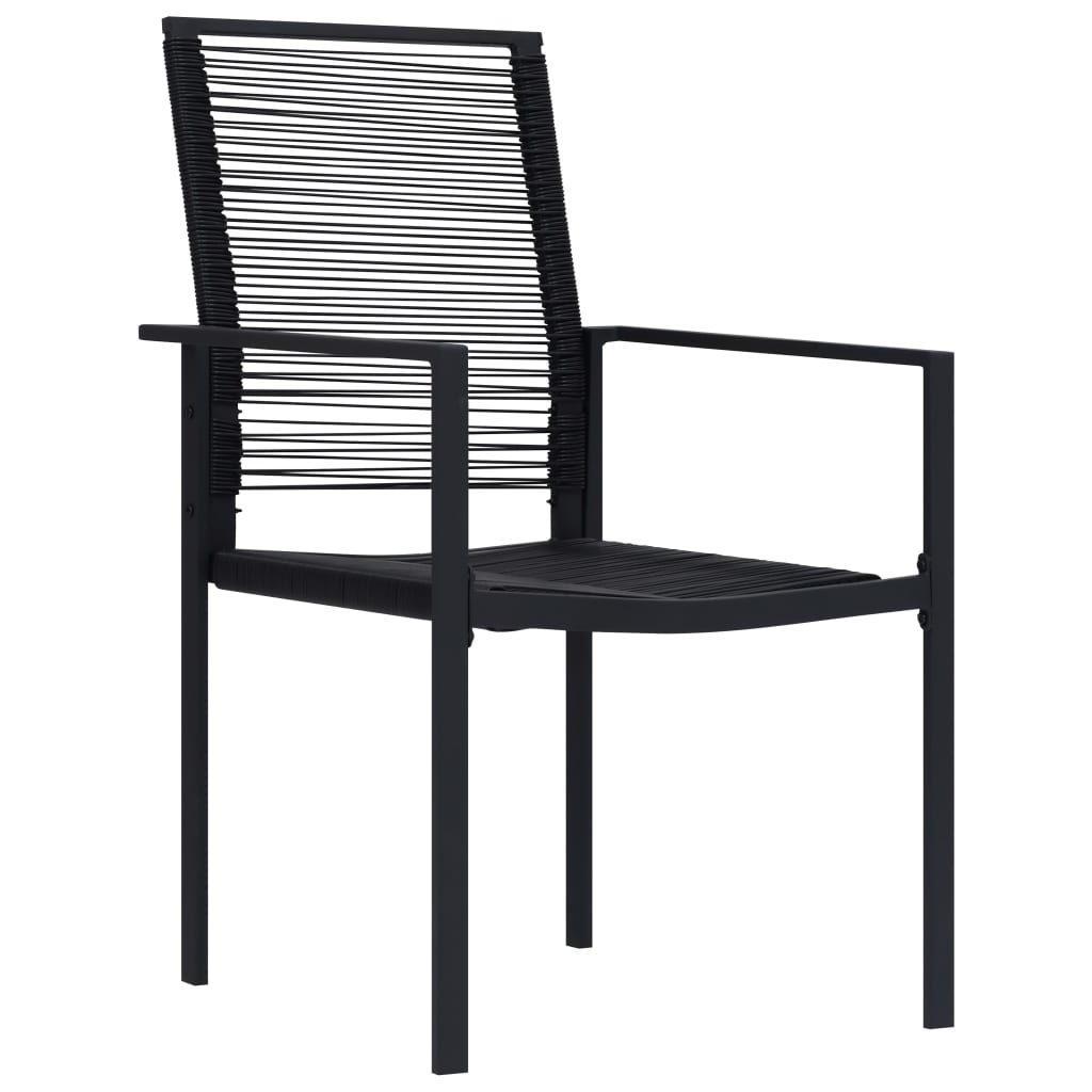 Hagestoler 2 stk PVC rotting svart