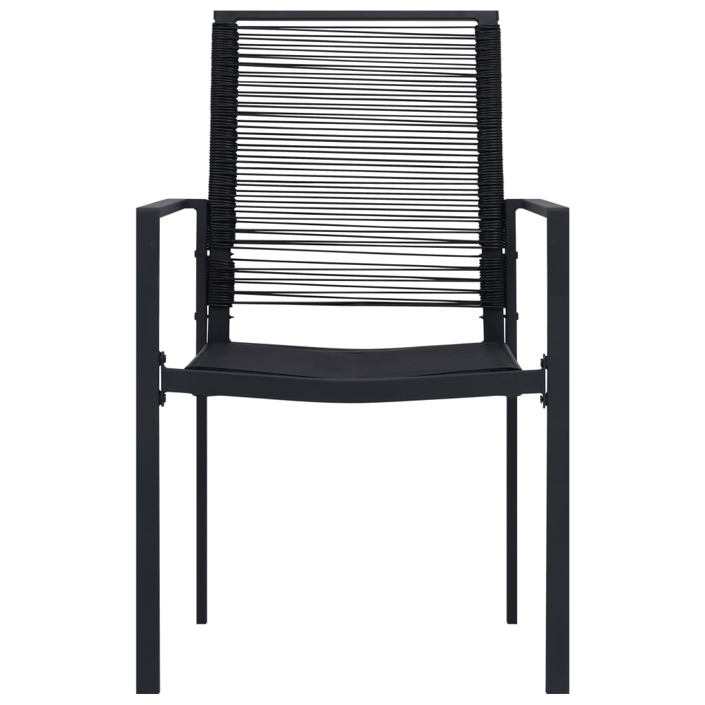Hagestoler 2 stk PVC rotting svart