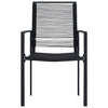 Hagestoler 2 stk PVC rotting svart
