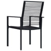 Hagestoler 2 stk PVC rotting svart