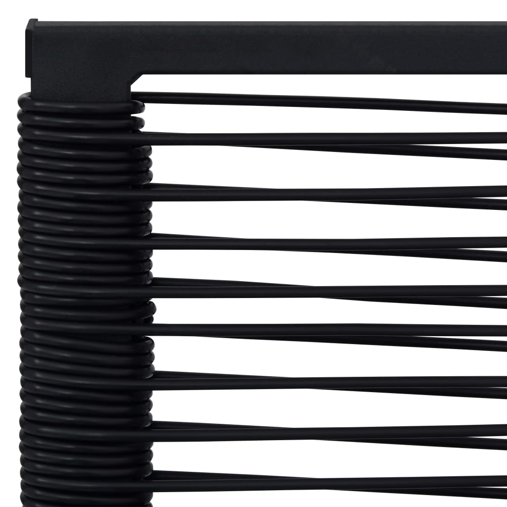 Hagestoler 2 stk PVC rotting svart