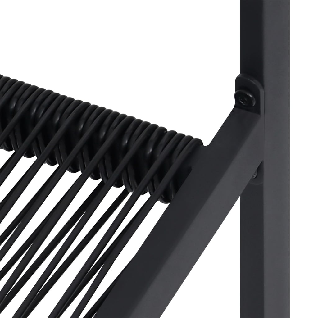Hagestoler 2 stk PVC rotting svart