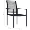 Hagestoler 2 stk PVC rotting svart
