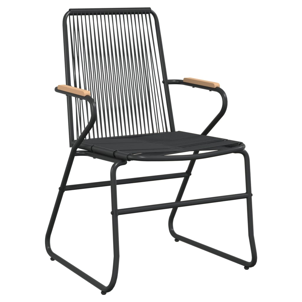 Hagestoler 2 stk svart 58x59x85,5 cm PVC rotting