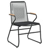 Hagestoler 2 stk svart 58x59x85,5 cm PVC rotting