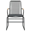 Hagestoler 2 stk svart 58x59x85,5 cm PVC rotting
