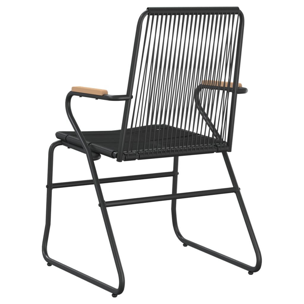 Hagestoler 2 stk svart 58x59x85,5 cm PVC rotting