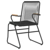 Hagestoler 2 stk svart 58x59x85,5 cm PVC rotting
