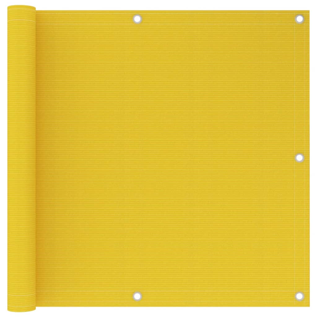 Balkongskjerm gul 90x600 cm HDPE