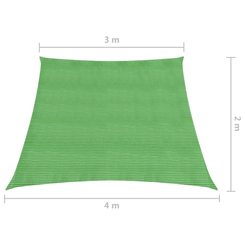 Solseil 160 g/m² lysegrønn 3/4x2 m HDPE