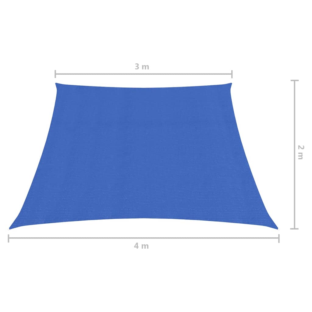 Solseil 160 g/m² blå 3/4x2 m HDPE