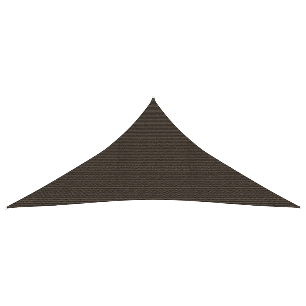 Solseil 160 g/m² brun 3,6x3,6x3,6 m HDPE