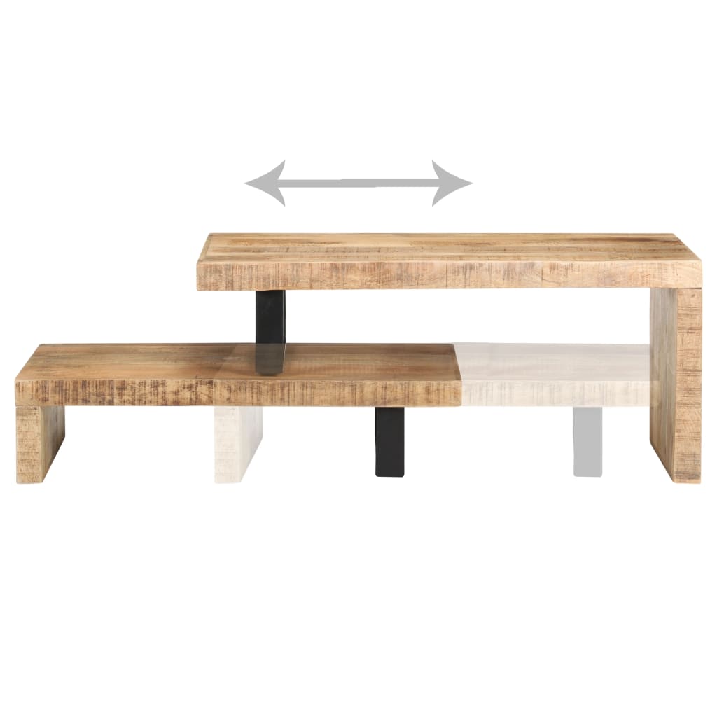 Salongbordsett 2 stk heltre mango
