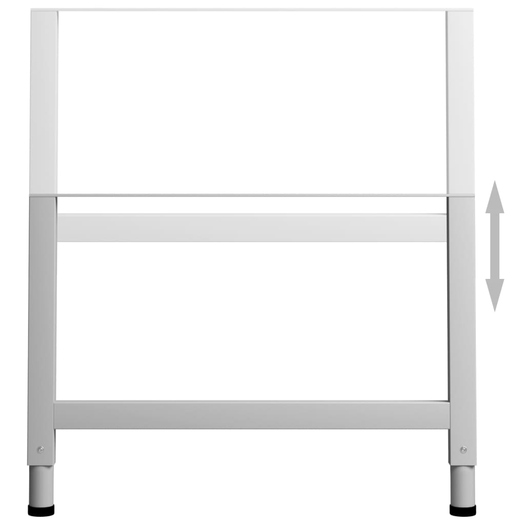 Justerbare arbeidsbenkerammer 2 stk metall 85x(69-95,5)cm grå