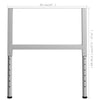 Justerbare arbeidsbenkerammer 2 stk metall 85x(69-95,5)cm grå