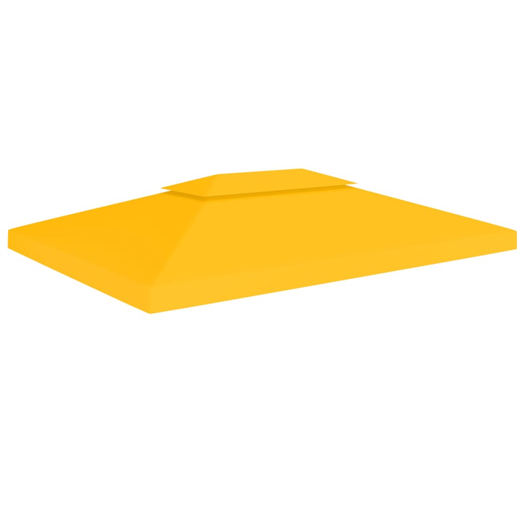 Dobbel toppduk til paviljong 310 g/m² 4x3 m gul