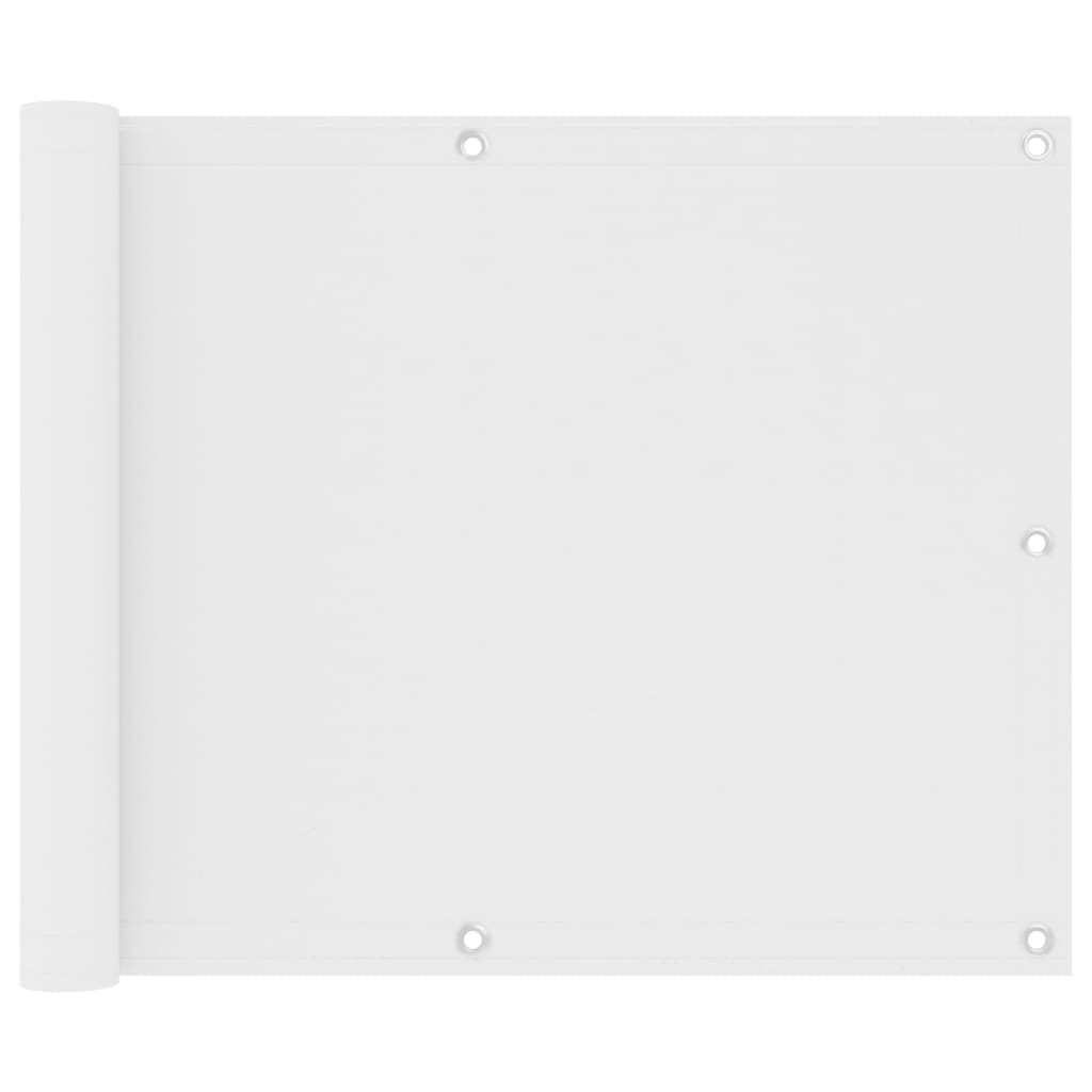Balkongskjerm hvit 75x500 cm oxfordstoff