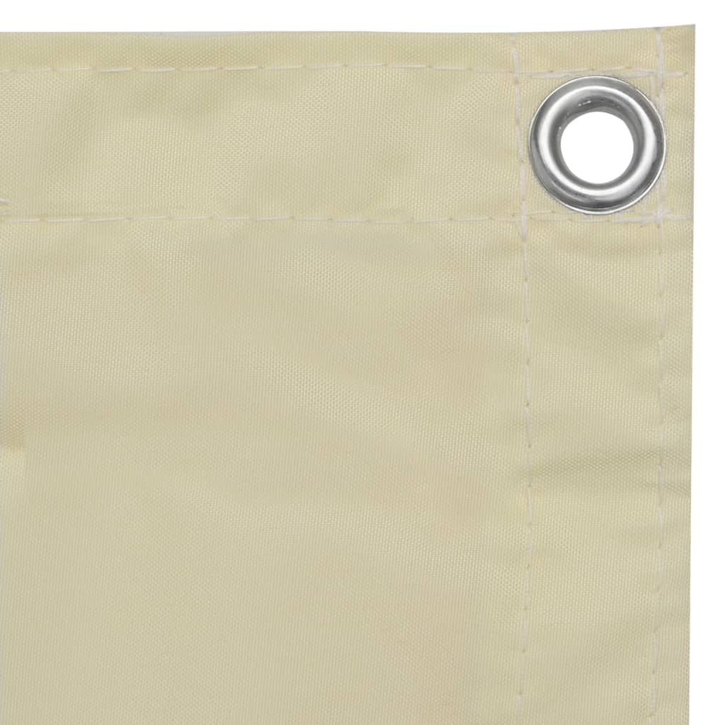 Balkongskjerm kremhvit 120x500 cm oxfordstoff