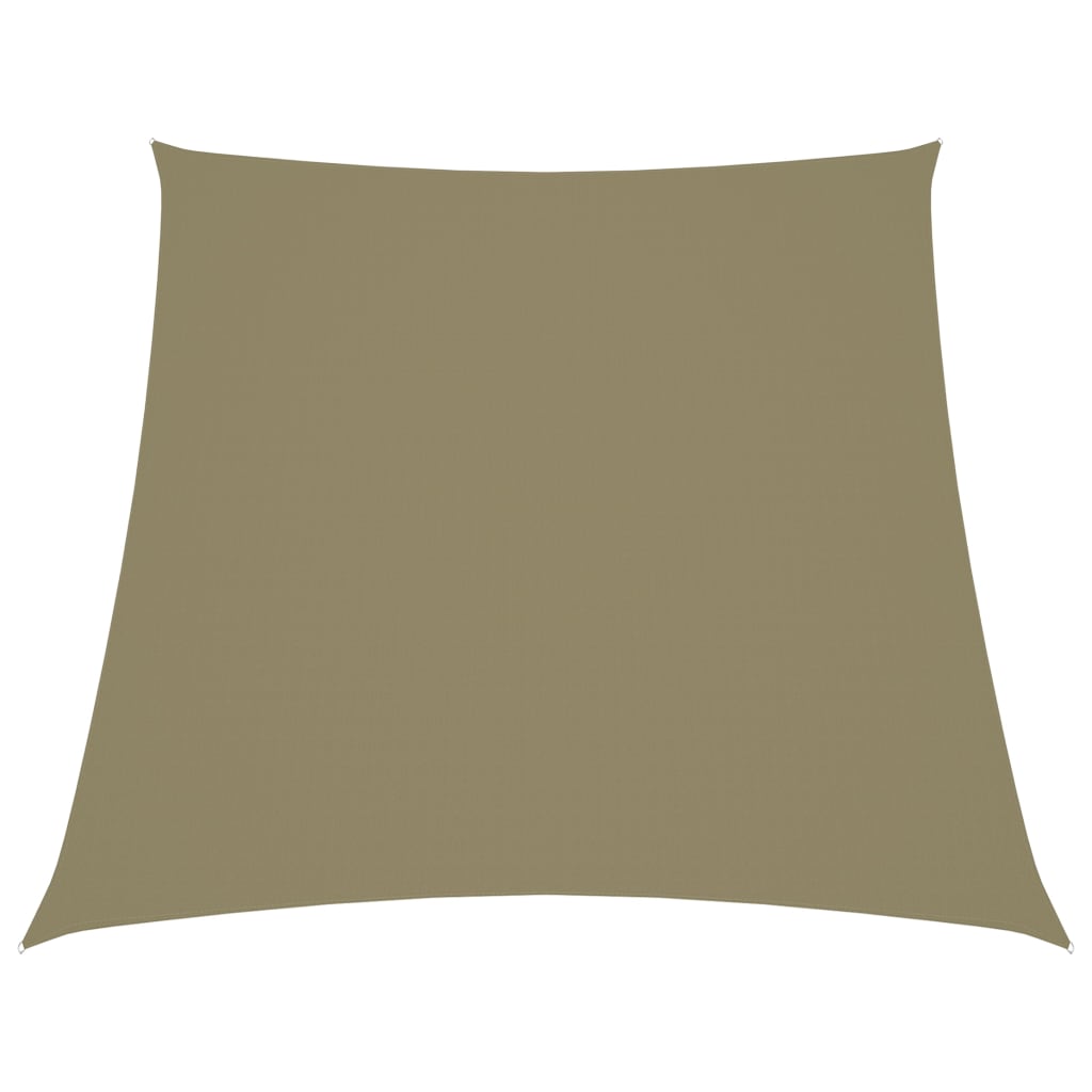 Solseil oxfordstoff trapesformet 2/4x3 m beige