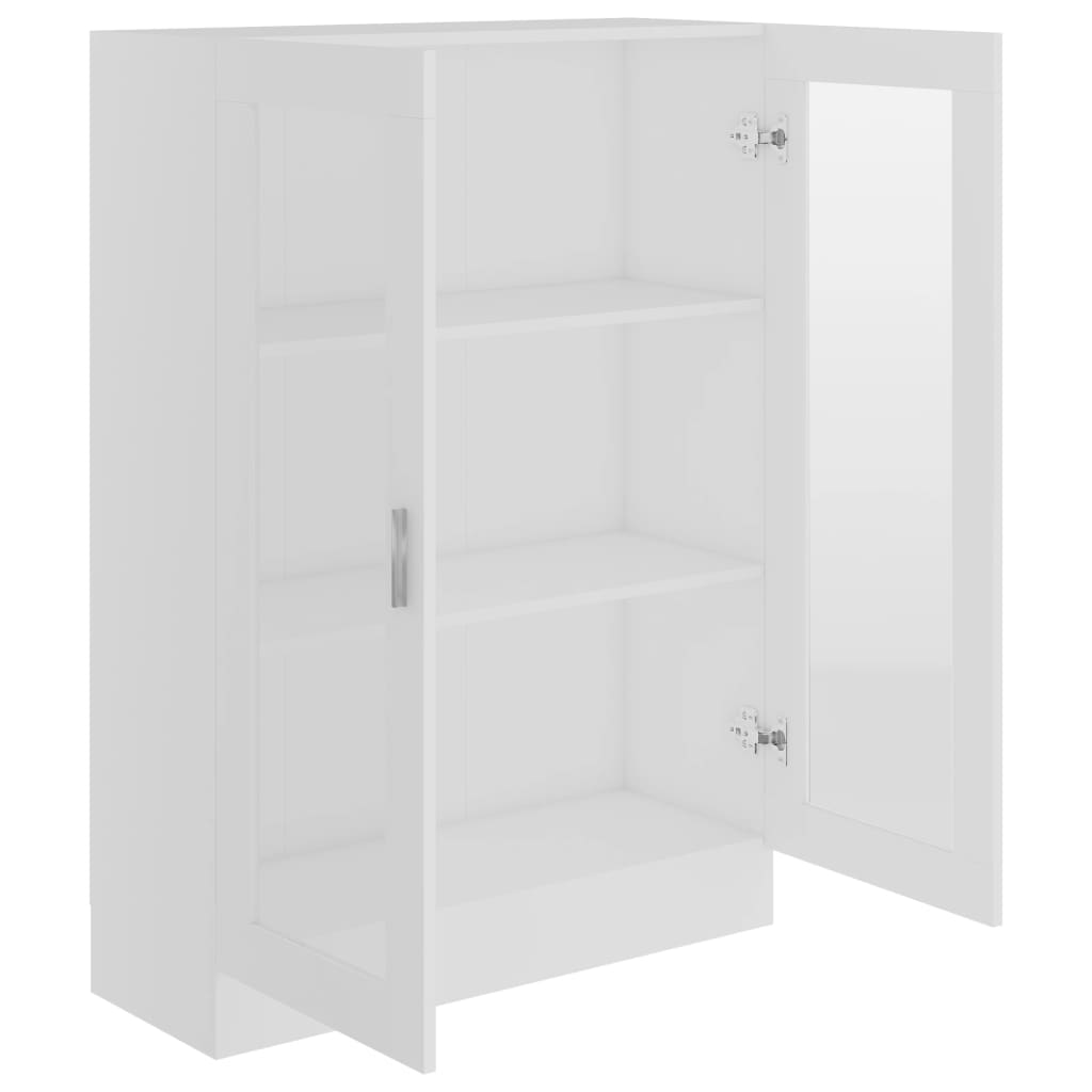 Vitrine hvit 82,5x30,5x115 cm konstruert tre