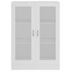 Vitrine hvit 82,5x30,5x115 cm konstruert tre
