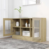 Vitrine sonoma eik 120x30,5x70 cm konstruert tre