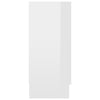 Vitrine høyglans hvit 120x30,5x70 cm konstruert tre