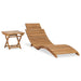 Sammenleggbar solseng med bord heltre teak