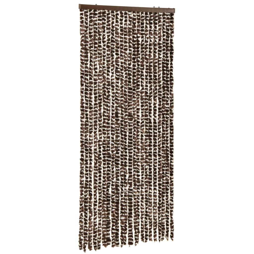 Insektgardin brun og hvit 90x220 cm chenille