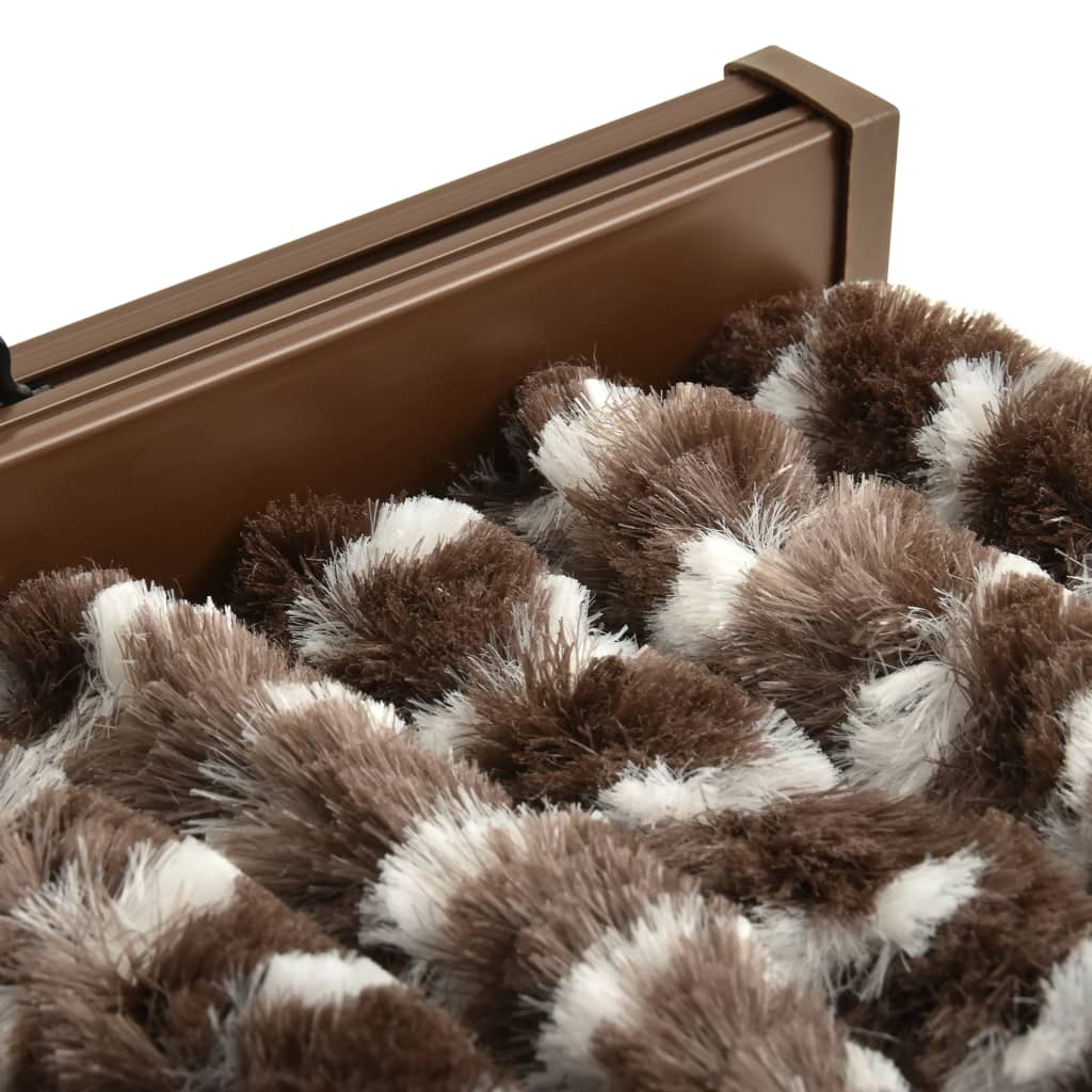 Insektgardin brun og hvit 90x220 cm chenille