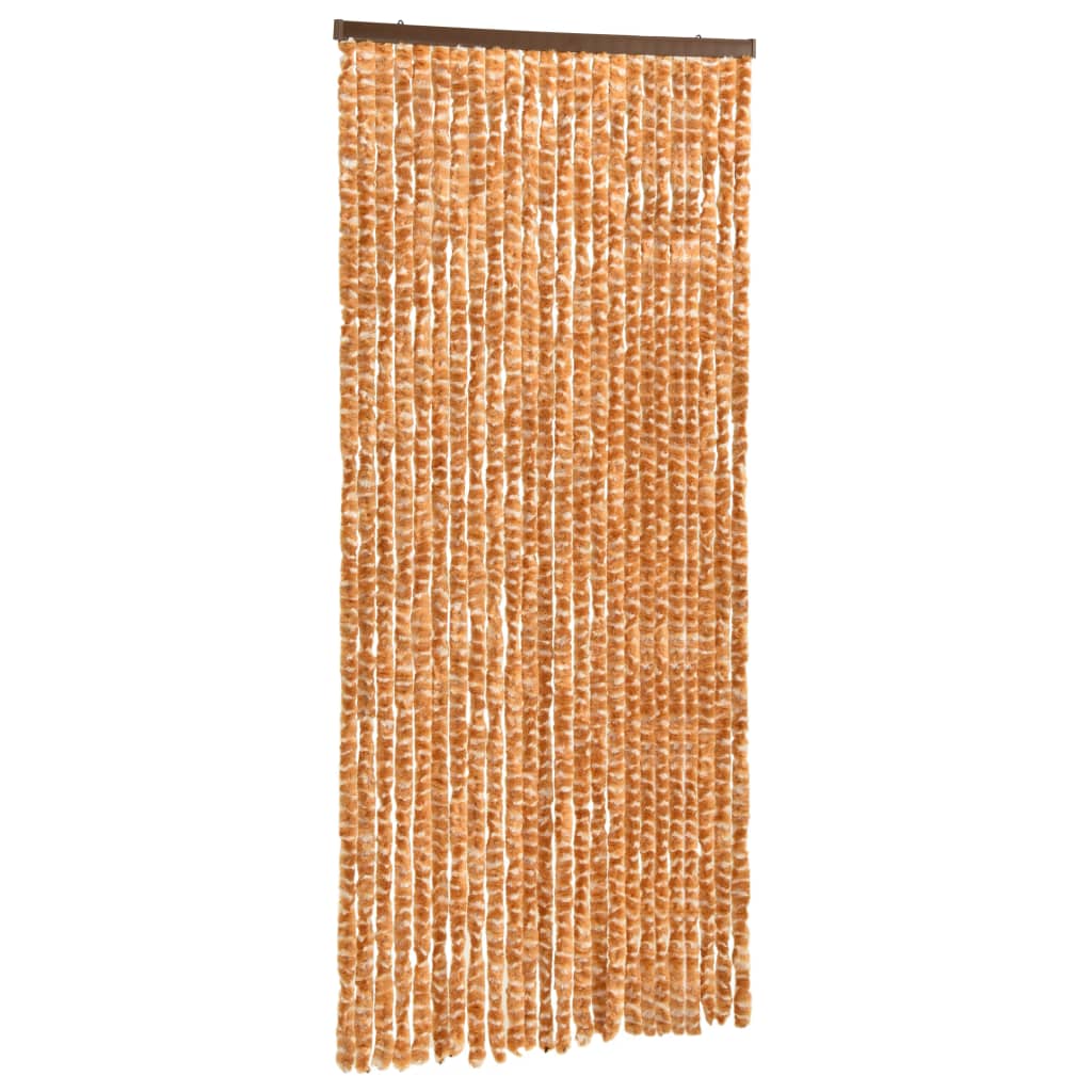 Insektgardin oker og hvit 100x220 cm chenille