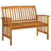 Hagebenk med pute 119 cm heltre akasie