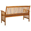 Hagebenk med pute 147 cm heltre akasie