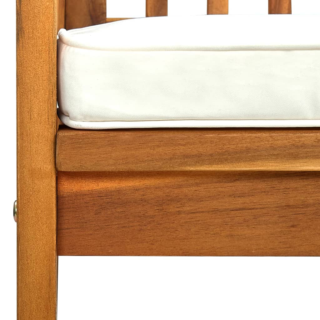 Hagebenk med pute 147 cm heltre akasie