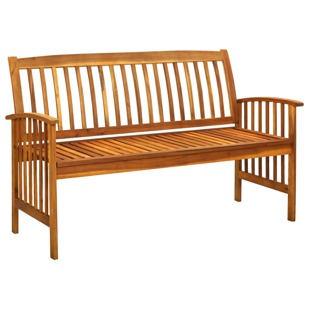 Hagebenk med pute 147 cm heltre akasie