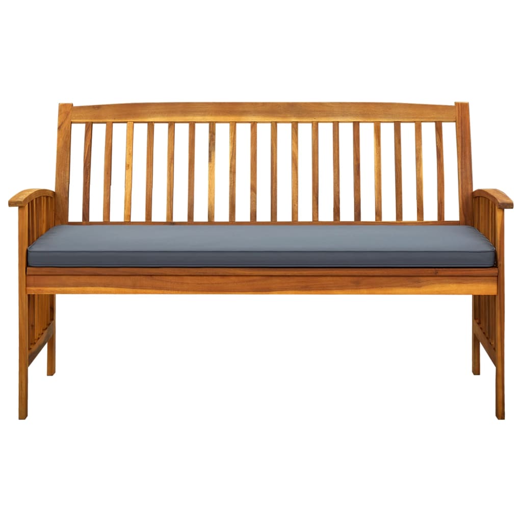 Hagebenk med pute 147 cm heltre akasie