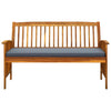 Hagebenk med pute 147 cm heltre akasie