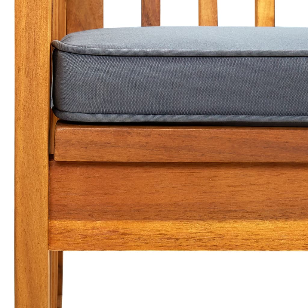 Hagebenk med pute 147 cm heltre akasie