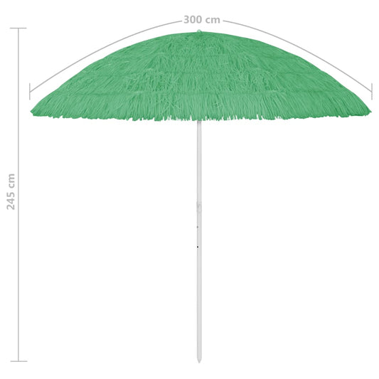 Strandparasoll Hawaii grønn 300 cm