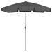 Strandparasoll antrasitt 180x120 cm