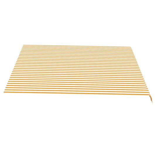 Erstatningsduk for markise gul og hvit 4x3,5 m