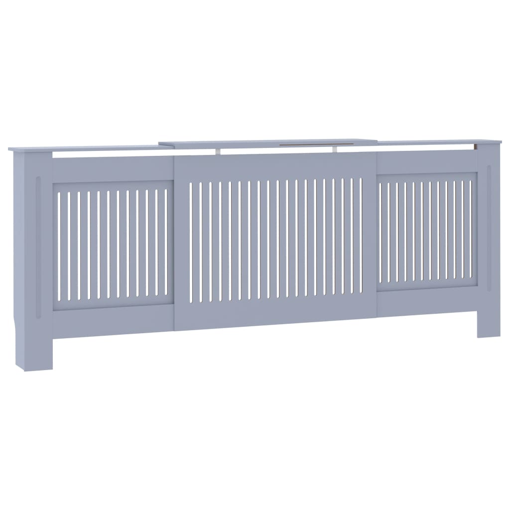 Radiatordeksel MDF grå 205 cm